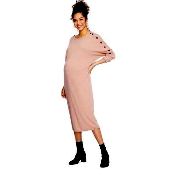 HATCH Maternity The Lou Dress Wool/Cashmere Blend One Size Fits All - Picture 2 of 10